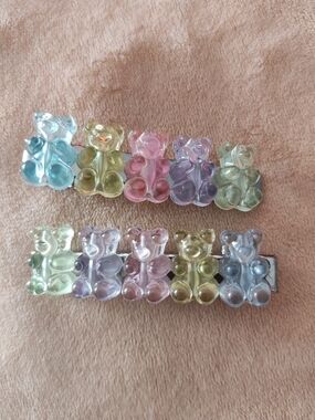 Gummy Bear Hair Clips - Pastel Multi Color Hair Accessories